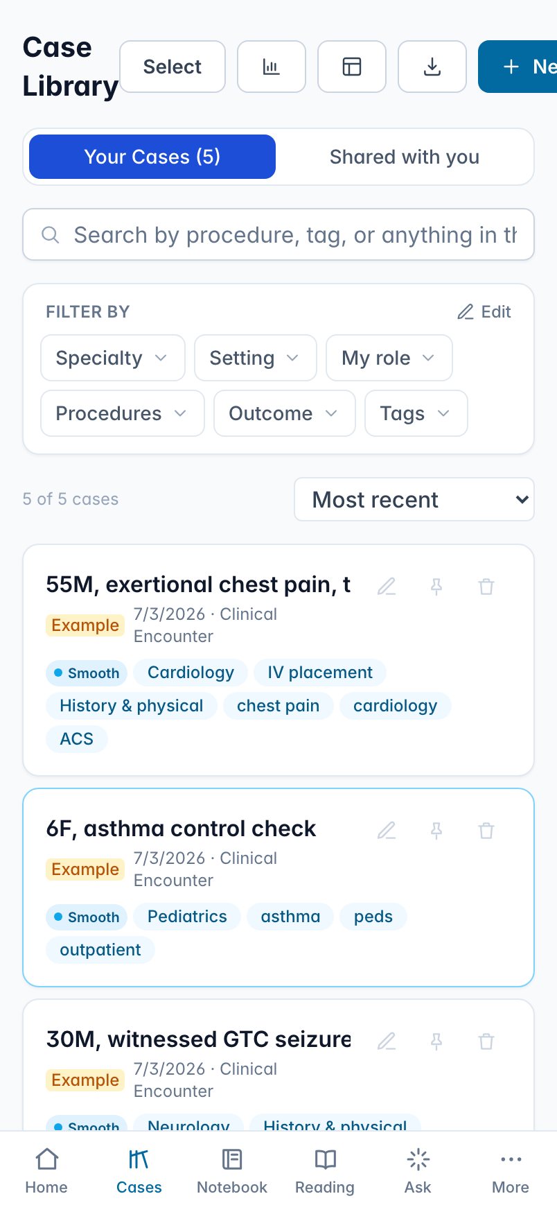 Case library list